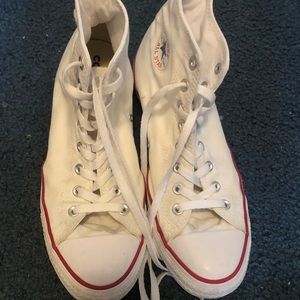White converse high tops